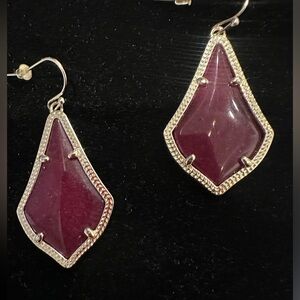 Kendra Scott  Alexandra maroon earrings